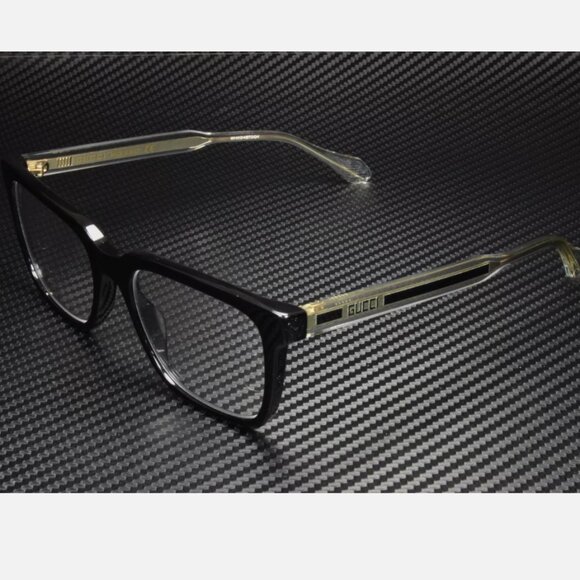 Gucci 55mm Men's Eyeglasses Black - Picture 1 of 5